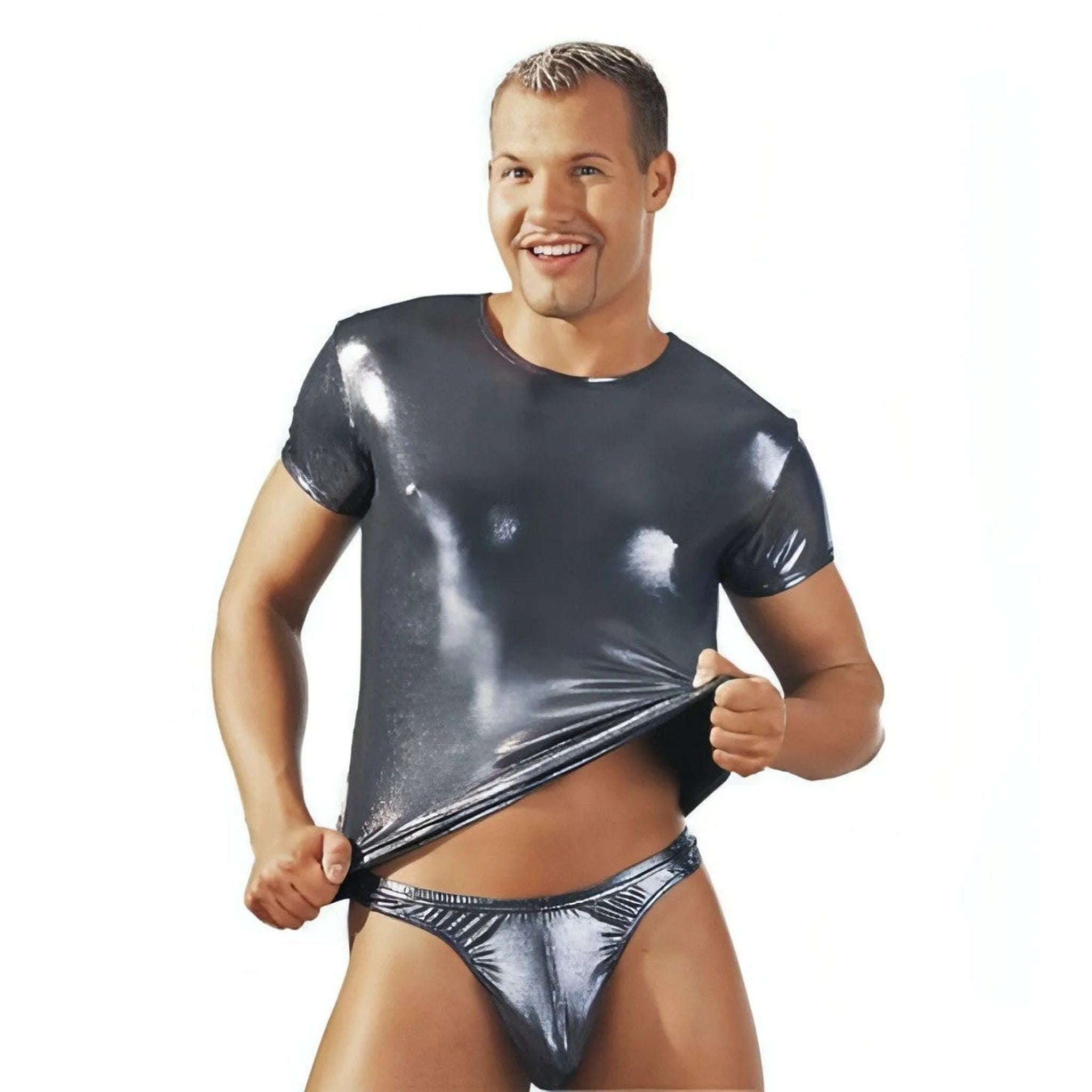 Herren Shirt Silber - L