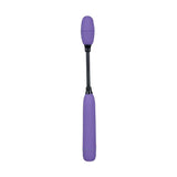 Vibratore punto G Hey Mr.Flex viola con collo flessibile nero in posizione verticale