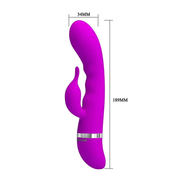 Hilda Vibratore Rabbit con 30 diversi programmi di vibrazione - Silicone Medicale