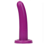 Mini dildo viola scuro in silicone ergonomico con ventosa, lunghezza 4.5 pollici