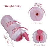 Dimensioni masturbatore Banshee drago silicone liquido rosa chiaro 26 cm con dettagli tecnici
