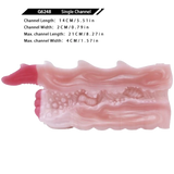 Sezione interna canale singolo masturbatore Banshee drago silicone rosa texture ondulata