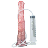 Siringa monouso collegata dildo rosa per uso anale