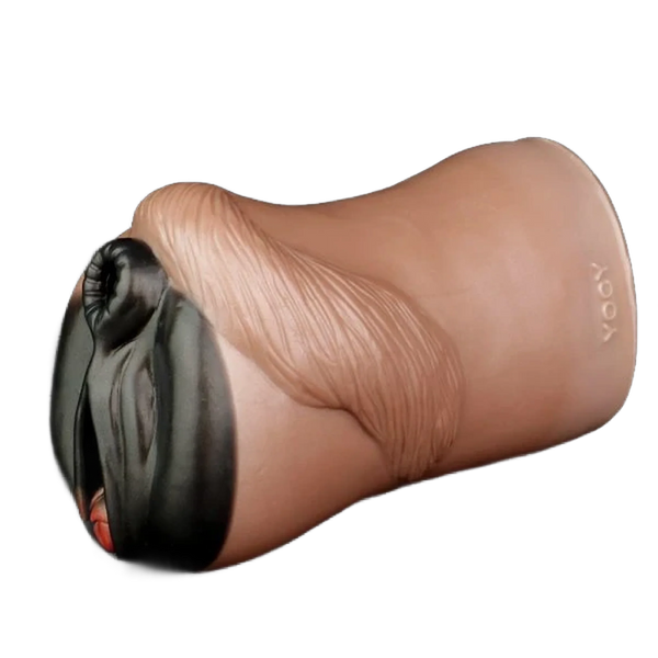 Vista laterale toy Horse Nana in silicone color pelle con incisione YOOCY