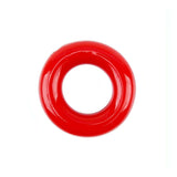 Anello cockring rosso singolo in TPE morbido con struttura uniforme