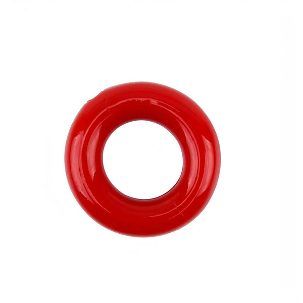 Singolo anello cockring rosso circolare in materiale TPE flessibile