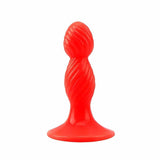 Plug anale rosso Chisa Novelties Hot Storm in silicone con design a spirale verticale