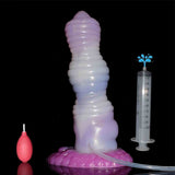 Dildo a tornado Hurricane in silicone traslucido viola-bianco