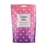Sacchetto regalo rosa con cuoricini per set erotico I Love You da 7 pezzi