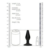 Interchangeable Butt Plug Set - Rounded Large - Black