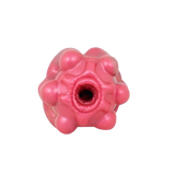 Vista dall'alto masturbatore Jagged Bones rosa in silicone liquido con protuberanze tonde