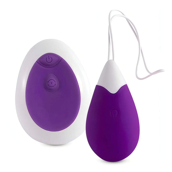 Ovulo vibrante Jan wireless con telecomando viola e bianco