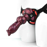 Accessorio sessuale Jove con inserti arancioni e finitura lucida rossa