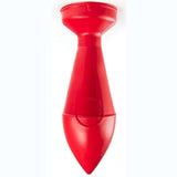 Vista invertita plug anale rosso Karwi Rosso con ventosa