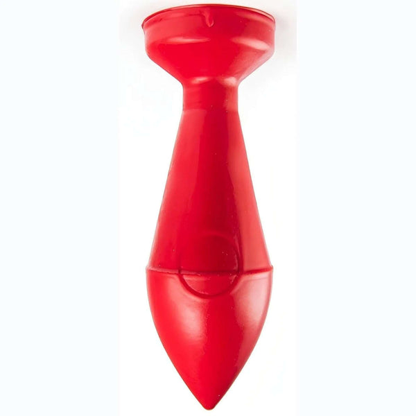 Vista invertita plug anale rosso Karwi Rosso con ventosa