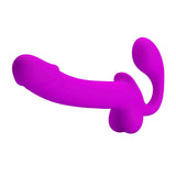 Dildo strap-on viola acceso Kelpie in silicone morbido con funzione squirting