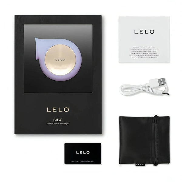 Kit completo LELO Sila con cavo USB, sacchetto e garanzia
