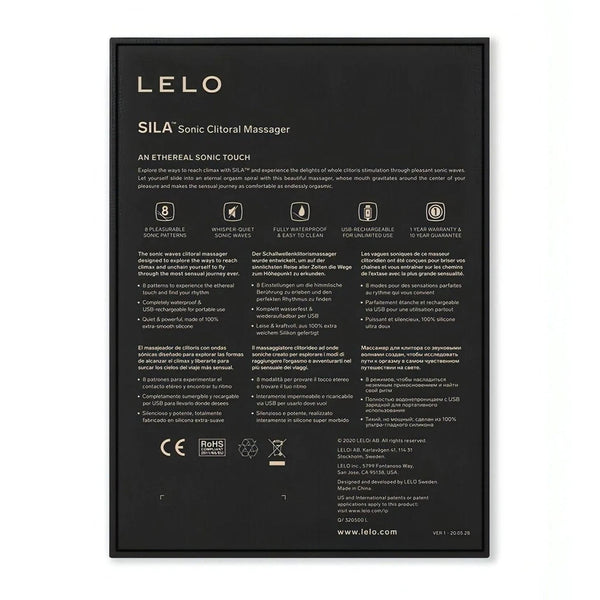 Retro confezione LELO Sila impermeabile ricaricabile USB 8 pattern