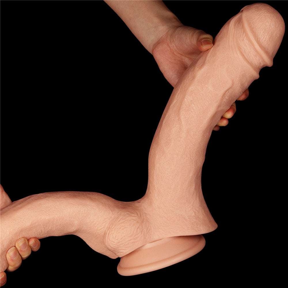 Dildo Doppio Con Ventosa 30-33 cm. Ø 5.5-6.8 cm