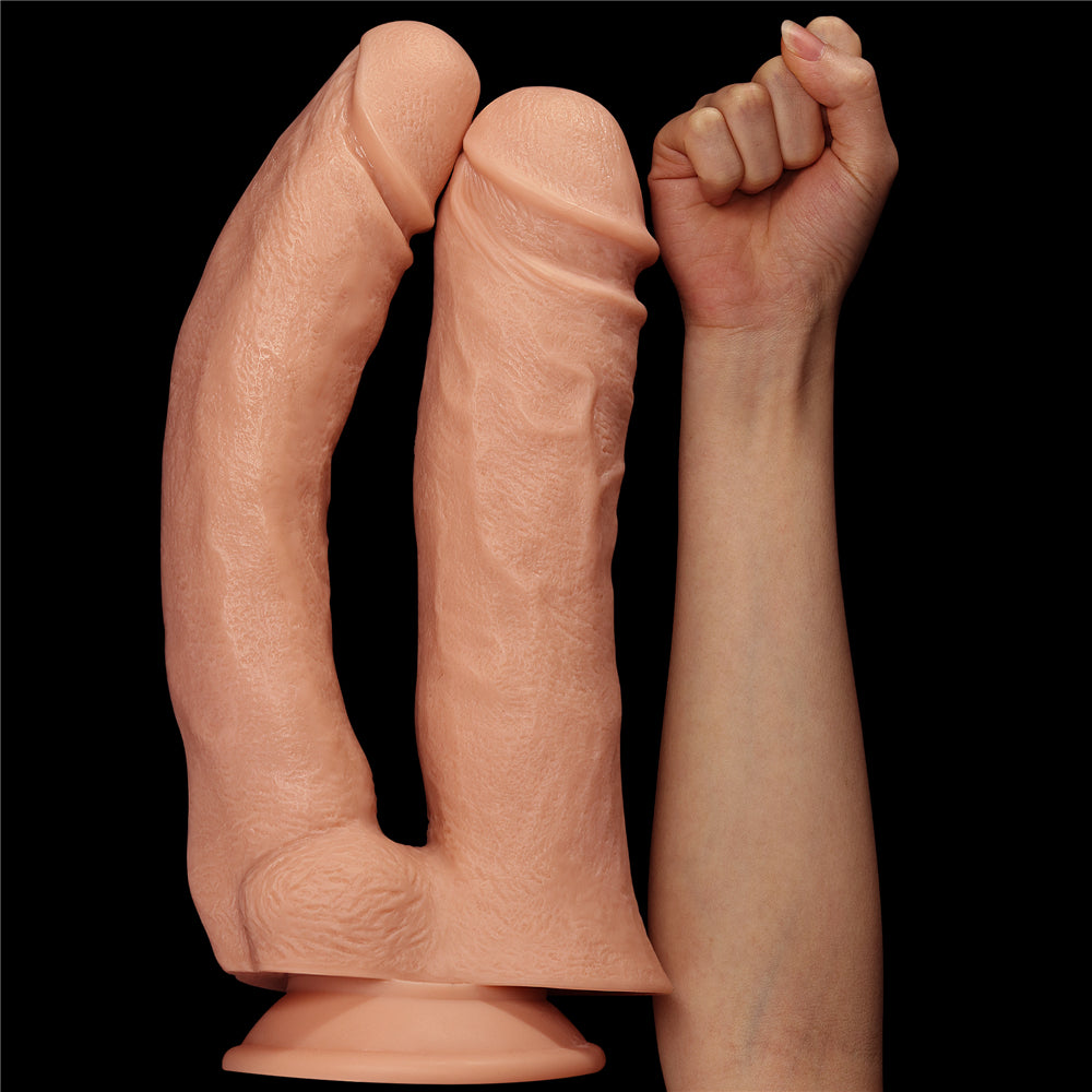 Dildo Doppio Con Ventosa 30-33 cm. Ø 5.5-6.8 cm