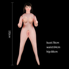 Bambola Super Realistica con Volto in 3d, Parrucca, Seni Morbidi e Ano e Vagina in Silicone