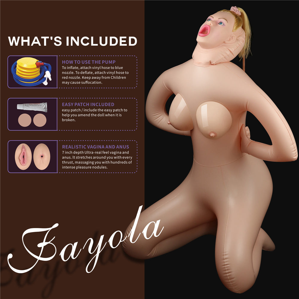 Bambola BiondaHorny Cowgirl Doll - Volto in 3D, Capelli e Inserti Super Realistici in Silicone