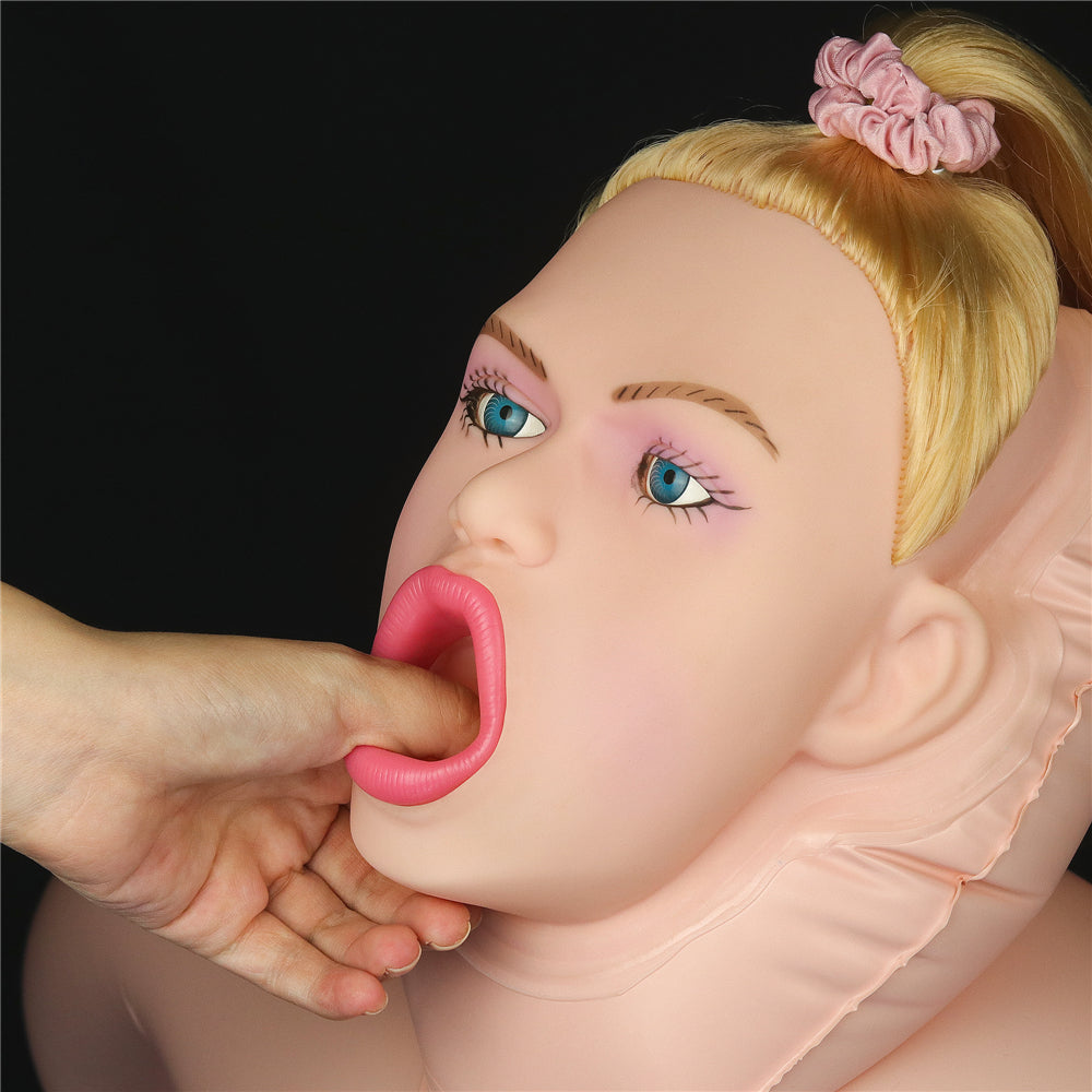 Bambola BiondaHorny Cowgirl Doll - Volto in 3D, Capelli e Inserti Super Realistici in Silicone