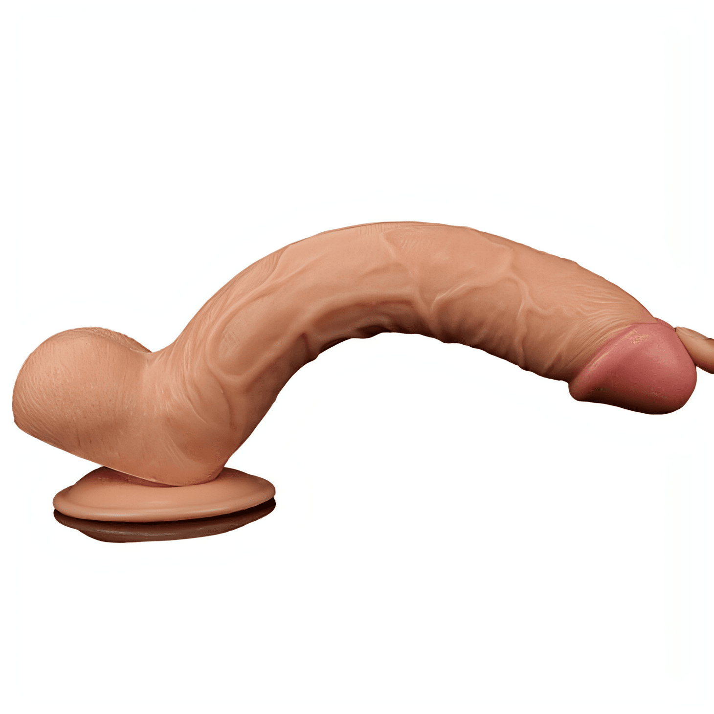 Fallo Maxi 10'' realistico con testicoli e ventosa - 27.5 cm lungo Ø 4.5 cm , Rosa Carne