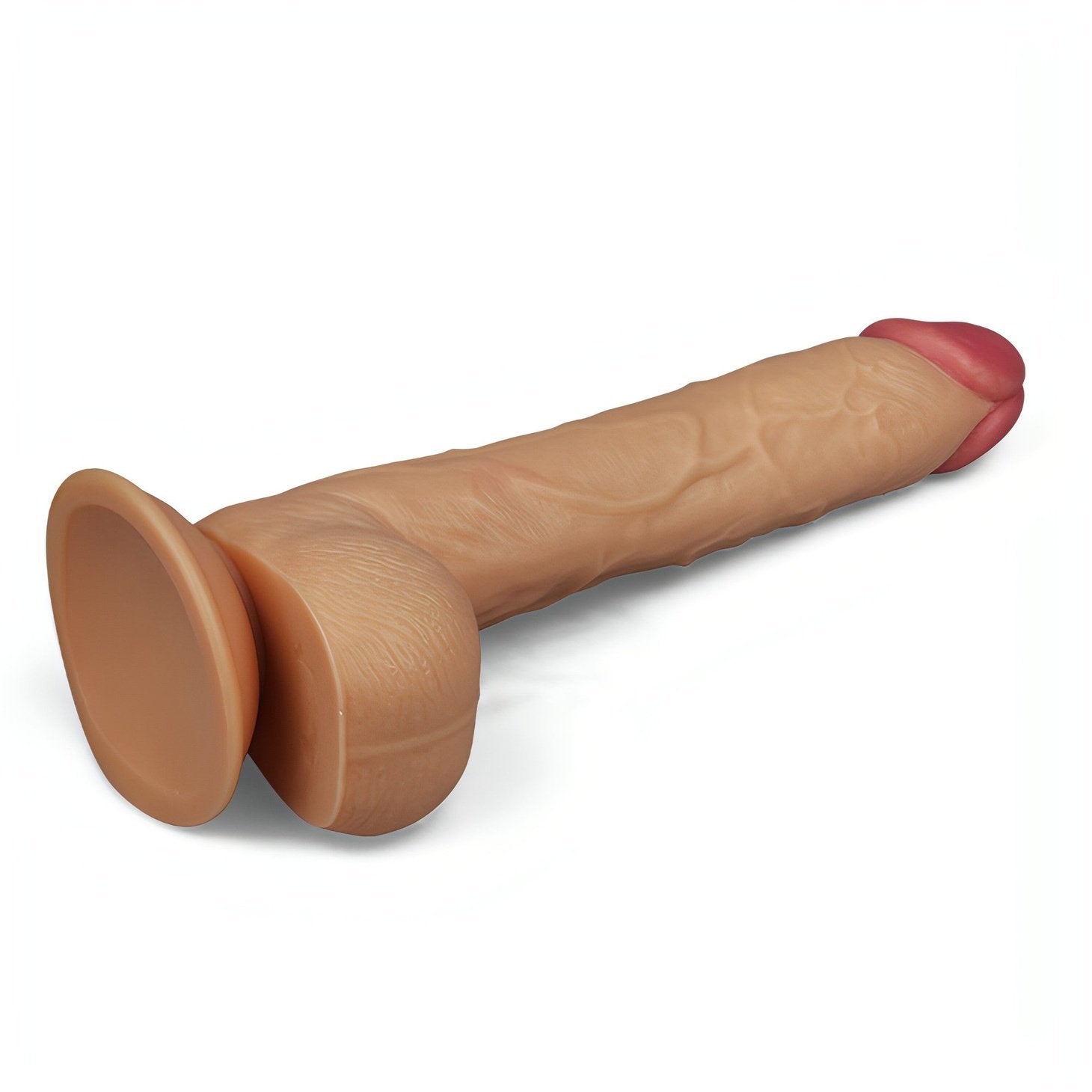 Fallo Maxi 10'' realistico con testicoli e ventosa - 27.5 cm lungo Ø 4.5 cm , Rosa Carne