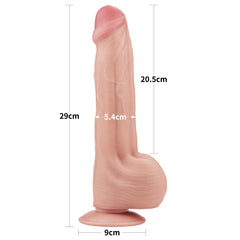 Fallo Super Realistico con Pelle Scorrevole - 11.5'' Rosa Carne