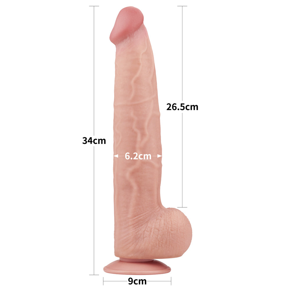 Fallo Super Realistico con Pelle Scorrevole - 13.5'' Rosa Carne