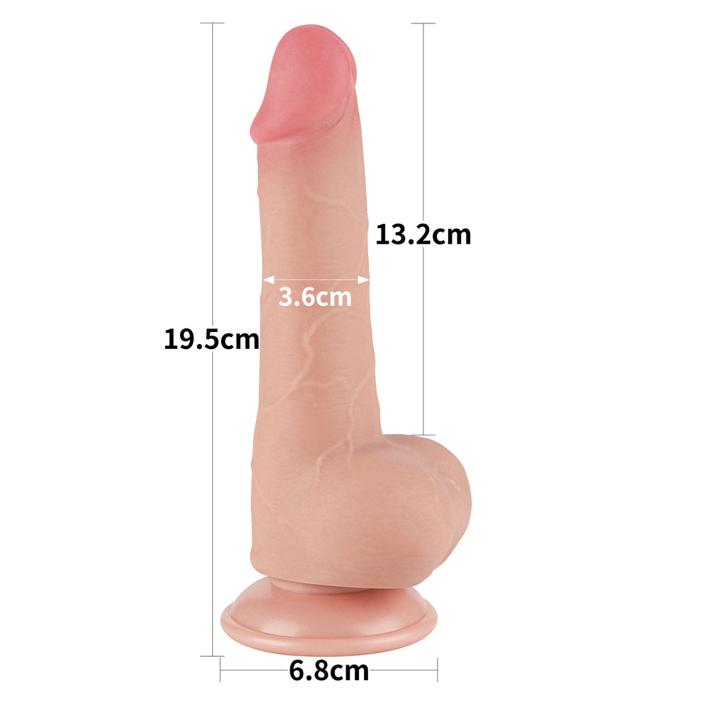 Fallo Scappellabile come un pene vero - 7.5'' Rosa Carne