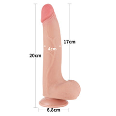 Fallo Scappellabile come un pene vero - Rosa Carne, 8.5''