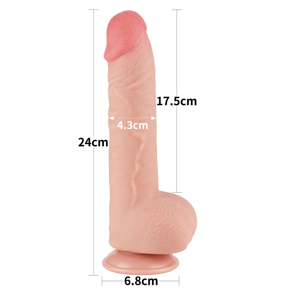 Fallo Scappellabile come un pene vero 9.5'' - Rosa Carne