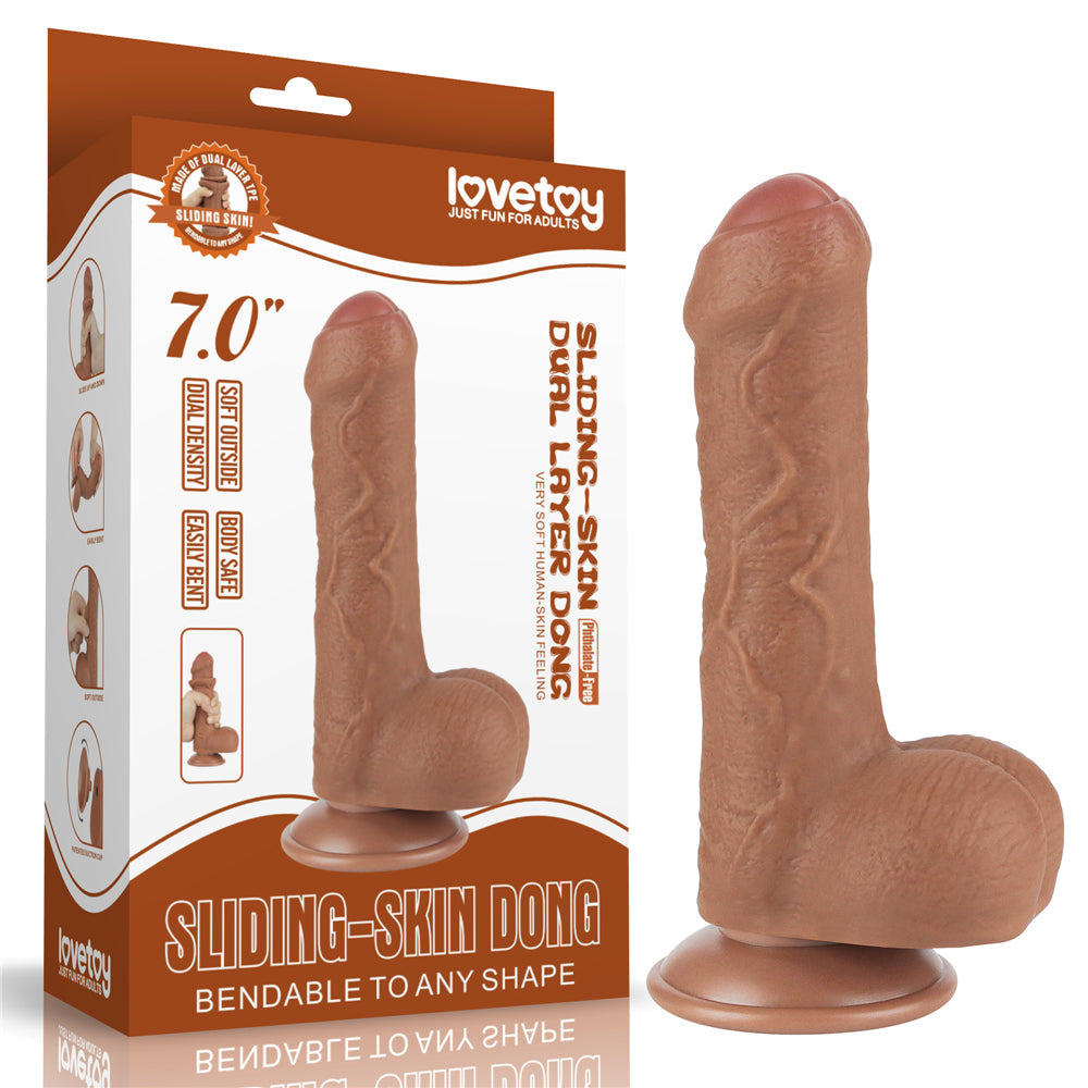 Dildo Mulatto con Pelle Scorrevole 7''