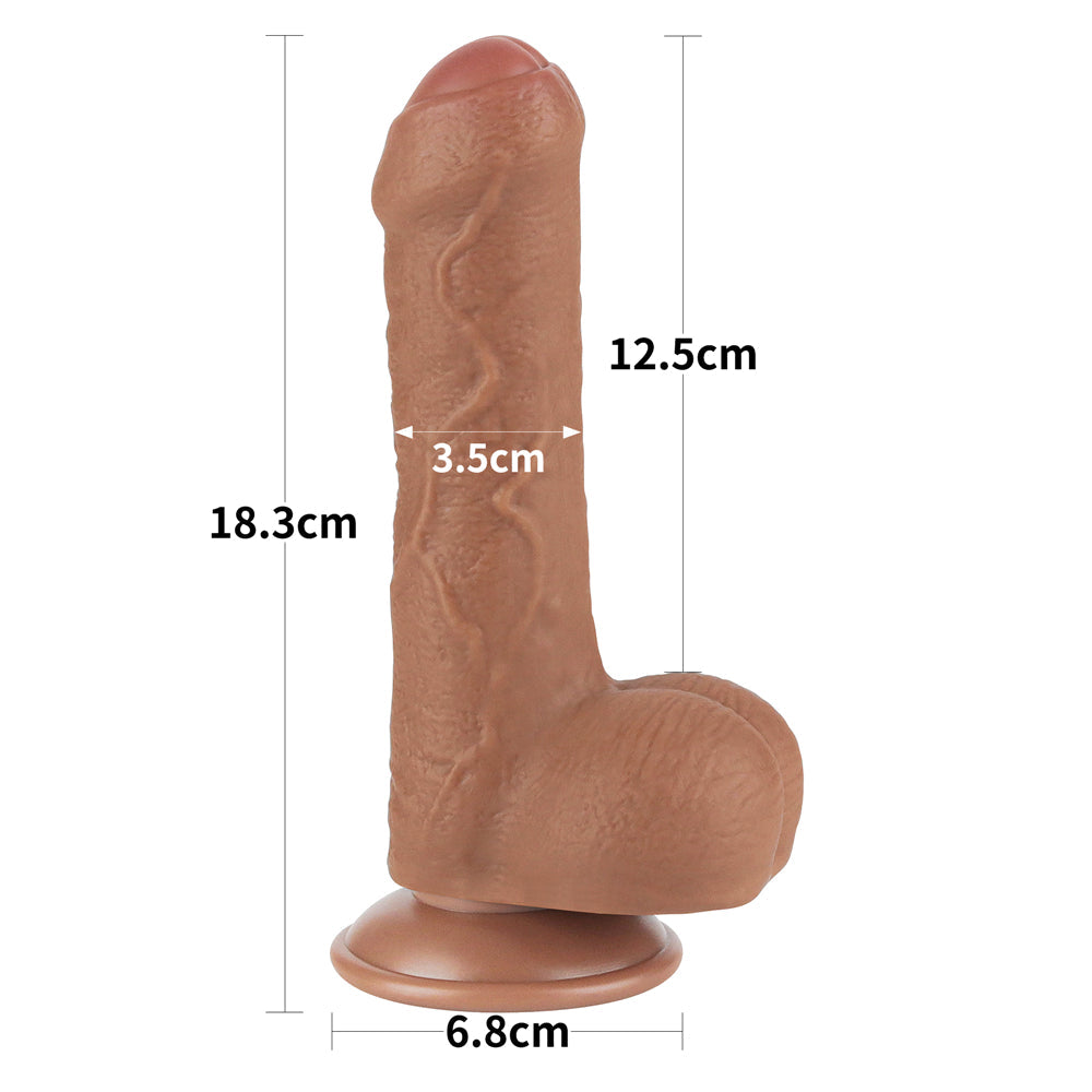 Dildo Mulatto con Pelle Scorrevole 7''