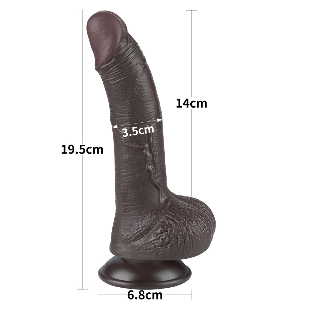 Fallo Scappellabile come un pene vero 7.5'' Nero