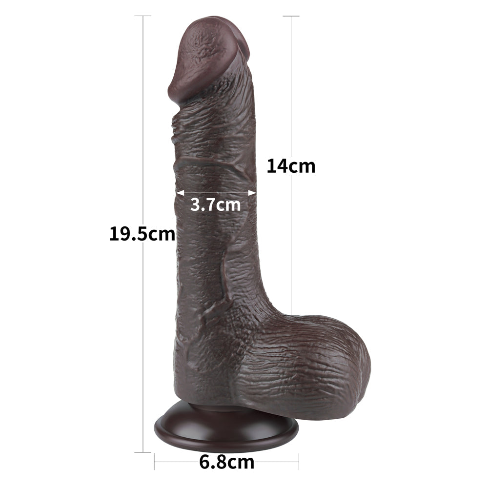 Dildo Nero Scappellabile come un Pene Vero 7.5''