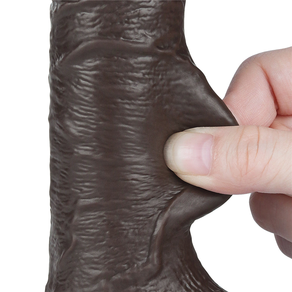 Dildo Nero Scappellabile come un Pene Vero 7.5''