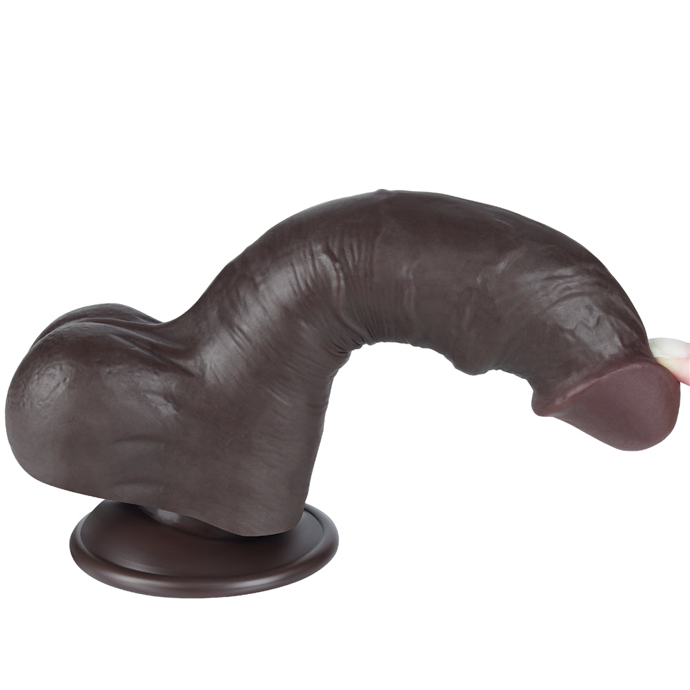 Dildo Scappellabile Nero 8''