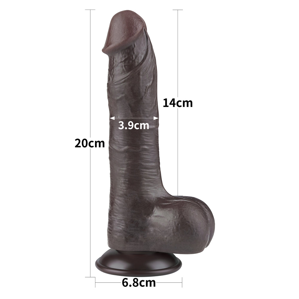 Dildo Scappellabile Nero 8''