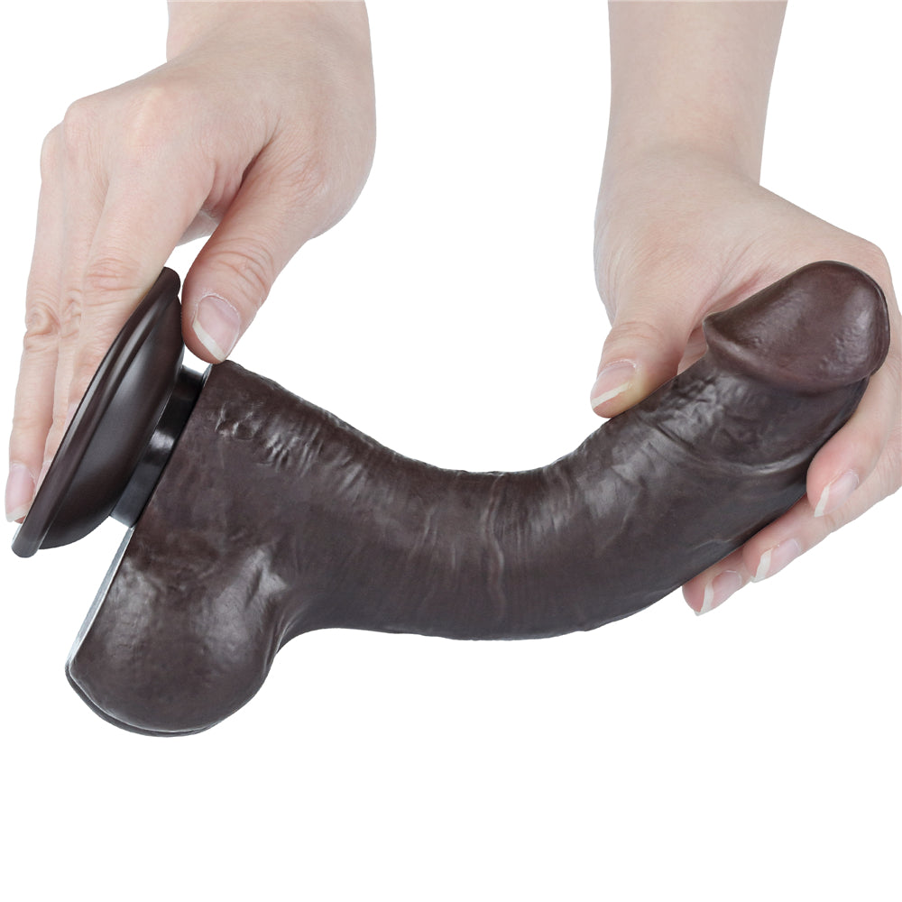 Dildo Scappellabile Nero 8''