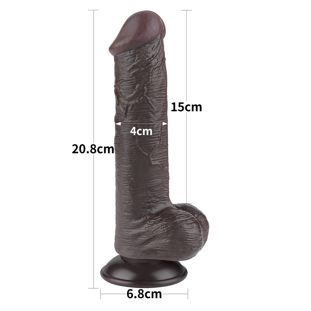 Fallo Scappellabile come un pene vero - Nero 8''