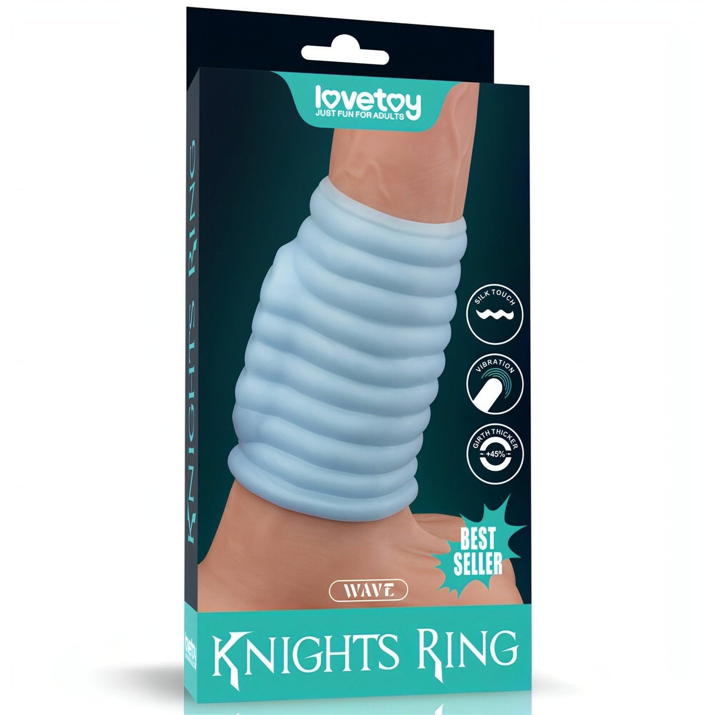 Vibrating Wave Knights Guaina Fallica Stimolante con Vibrazione - Azzurro