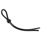 Anello nero flessibile in silicone con sfera regolatrice per pene e testicoli