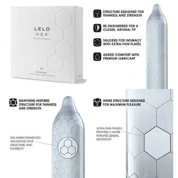 Lelo Hex Respect XL – Confezione da 3 profilattici