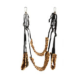 Altalena dell'amore completa S centrale e sacchetti laterali in peluche leopardato