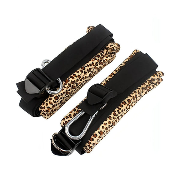 Cinghia altalena amore con interno pelliccia sintetica leopardata e fibbia plastica