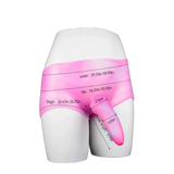 Taglia pantaloncini silicone leopardati rosa viola con inserto pene