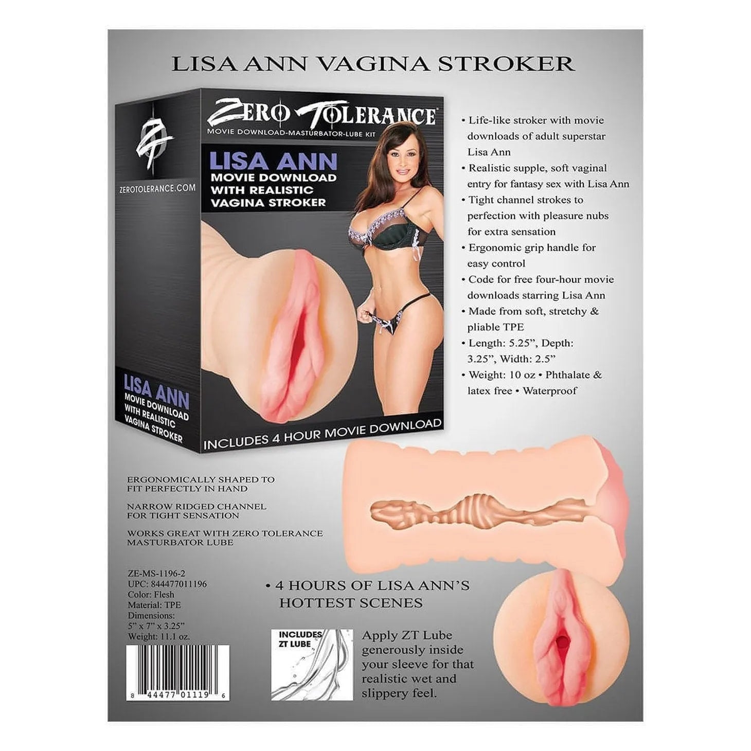 Lisa Ann Signature Pussy Stroker + 4 hours movie - Super realistica in TPR